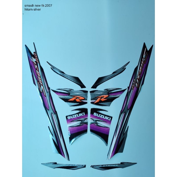 STRIPING ORI SUZUKI SMASH NEW R Th 2007/Hitam Silver