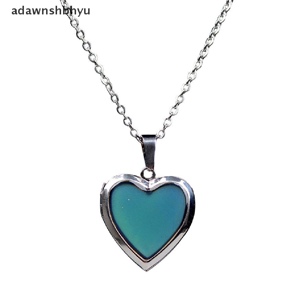 Adawnshbhyu Mood Necklaces Peach Heart Love Pendant Foto Kalung Kontrol Suhu Warna ID