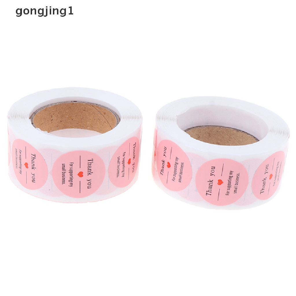 Ggg Pink Paper Label Stiker Thank You Stiker Scrapbooking 500pcs Label Segel ID