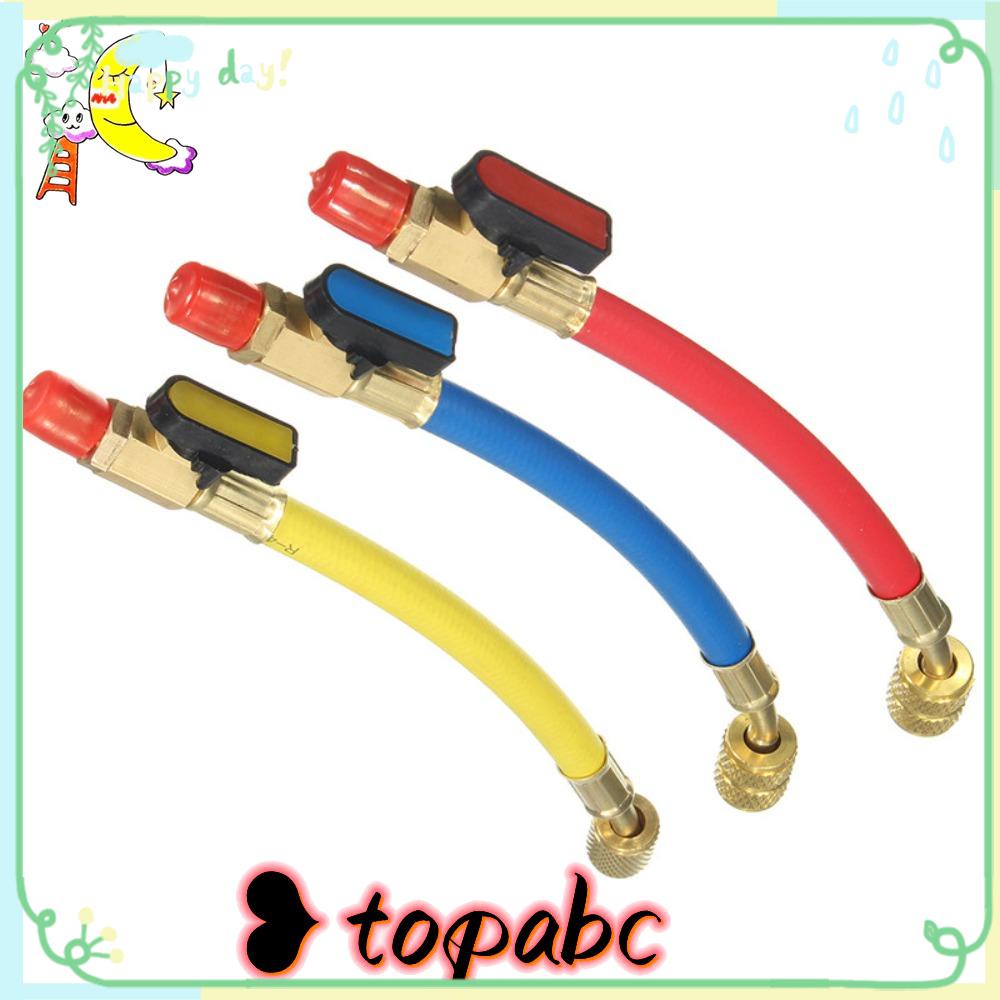 Top 3pcs Alat Selang Pengisian Aksesoris Pendingin Otomotif Untuk Diagnostik R12 R134A R410A A/C
