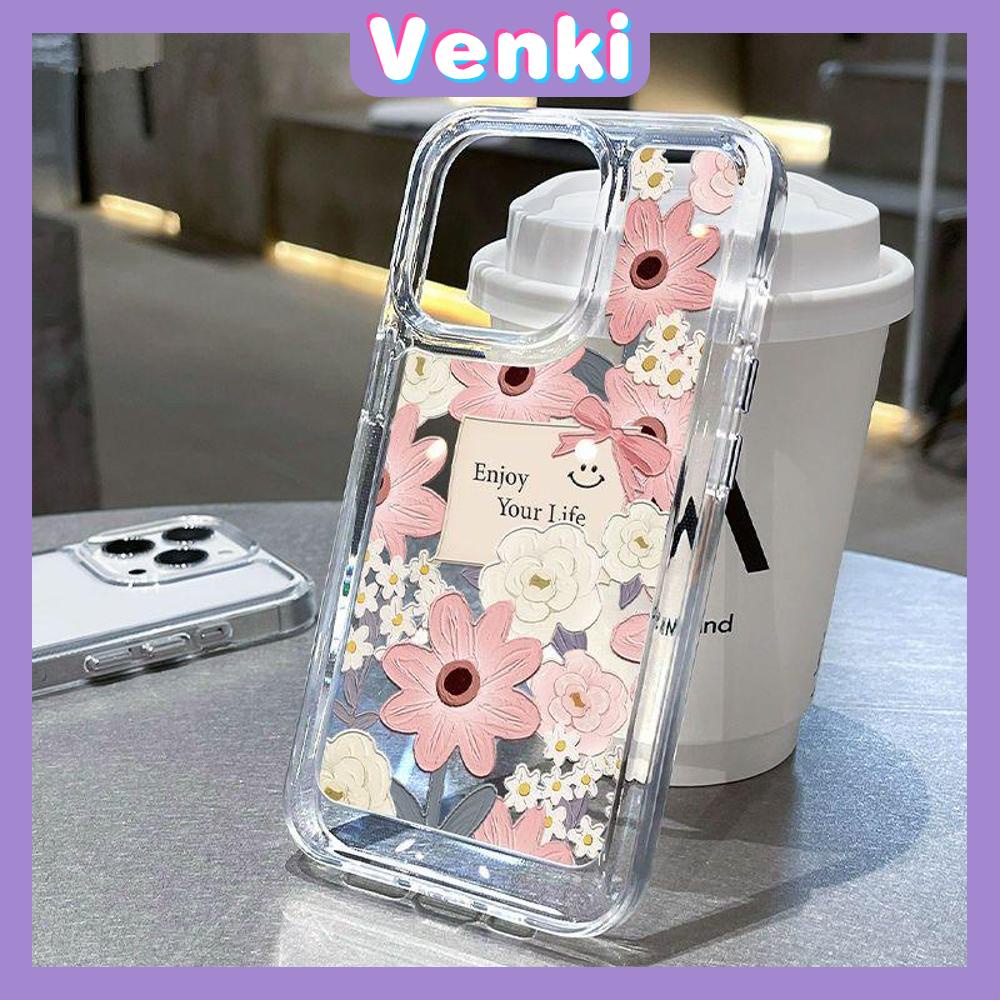 iPhone Case High Quality HD Transparent Acrylic Hard Case Tulip Floral Metal Button Camera Protection Shockproof Compatible For iPhone 14 13 12 11 Pro Pro Max 7 8 Plus XR