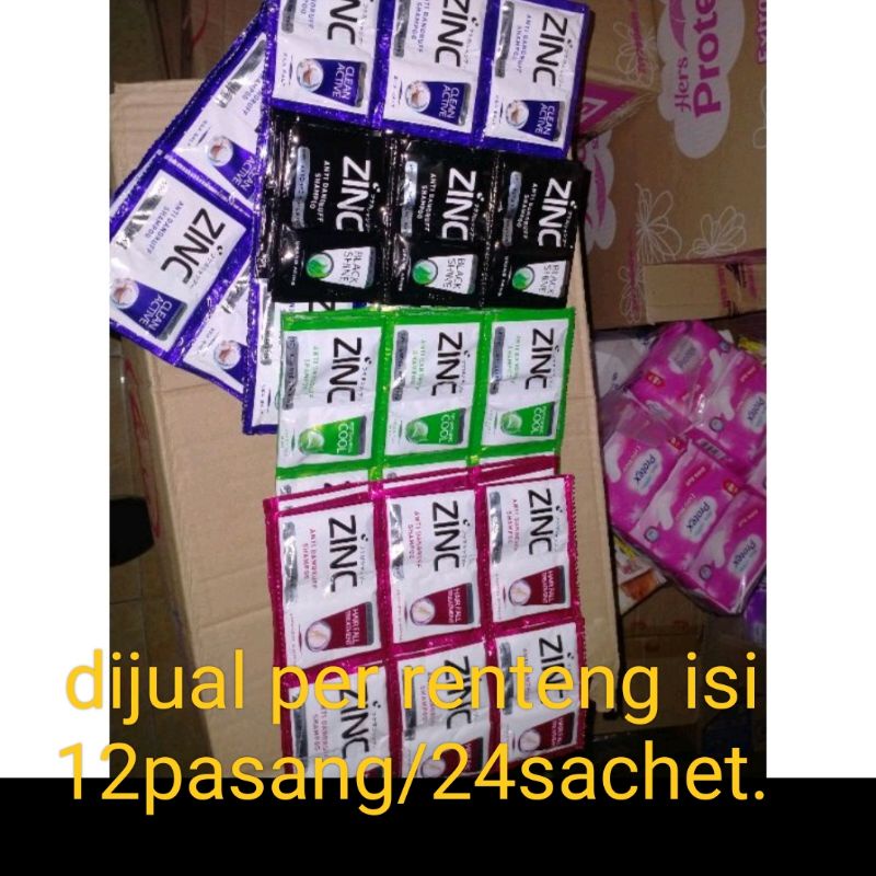 zink shampo rt , isi 24sachet/12pasang.