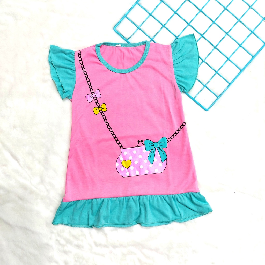 V&amp;Z Kids - Dress ruffle Anak 1-7 tahun / daster anak perempuan