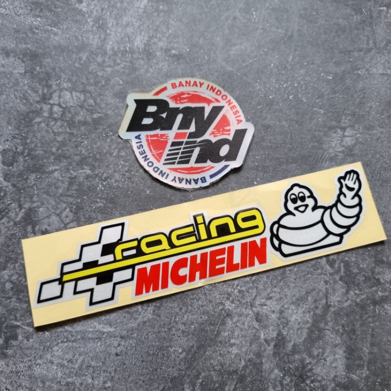 STICKER Stiker RACING MICHELIN Cutting