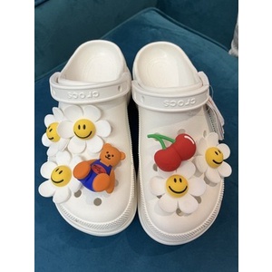 1pcs Cherry Lucu 3D Cros Jibitz Sepatu Pesona Sandal Aksesoris