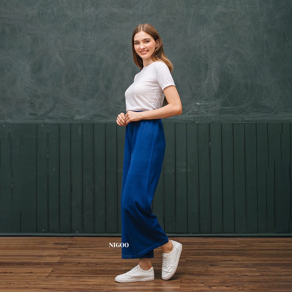 Cozy Pants Celana Kulot Knit Wanita