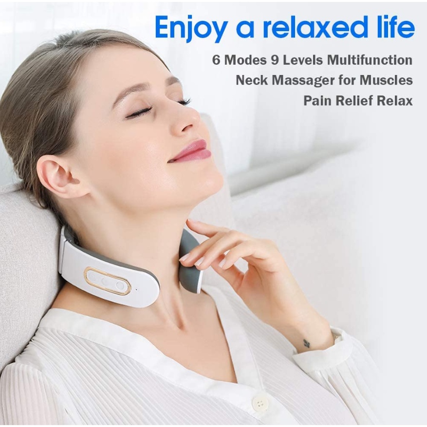 Intelligent Electric Neck and Shoulder Pulse Massager Wireless Kneading Cervical Spine Relaxation Pain Relief Massage Machine