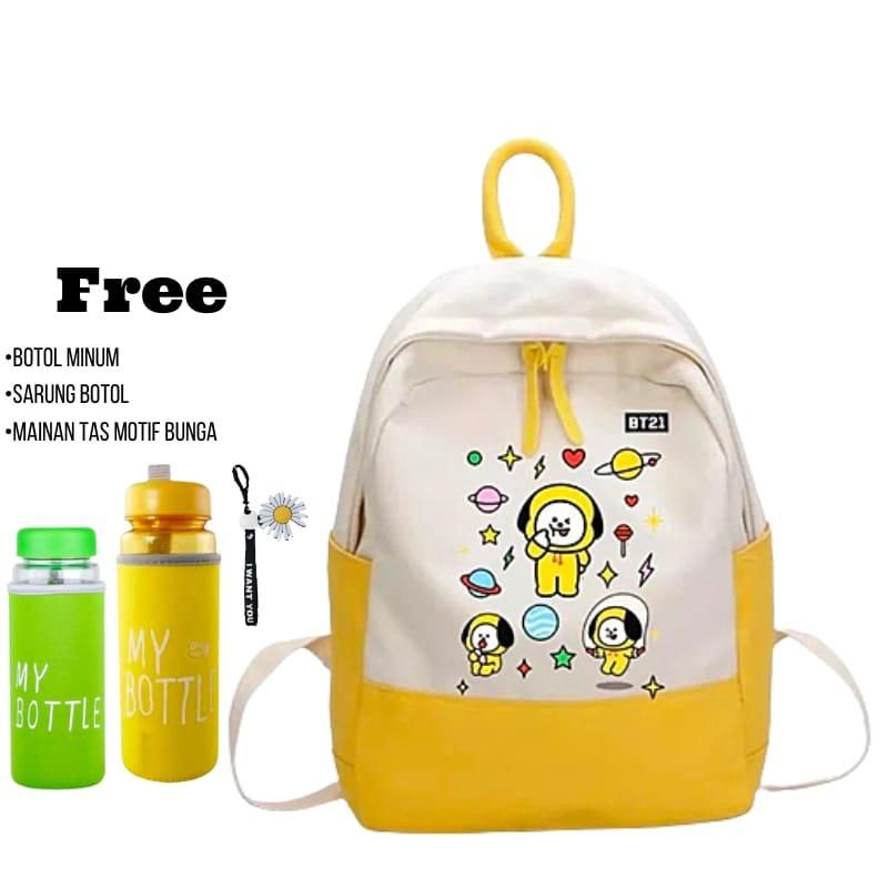 New Fashion Korea BT21 Tas Anak Krakter Lucu Ransel Sekolah Tk SD SMP Paud