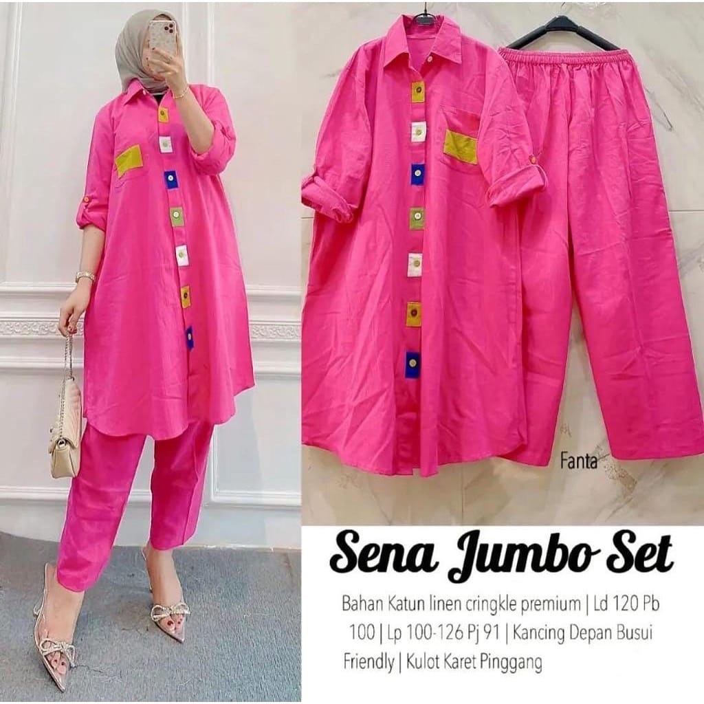 SENA JUMBO SET / ONESET WANITA / ONESET JUMBO / ONESET KEKINIAN / ONESET OVERSIZE