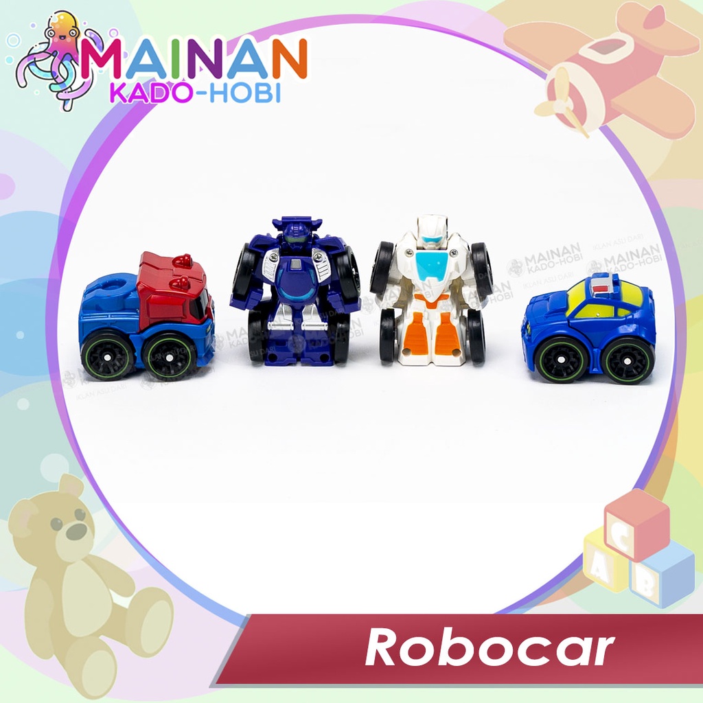 MAINAN ANAK MINIATUR ROBOCAR ACTOBOT ROBOT DEFORM TRANSFORM CAR