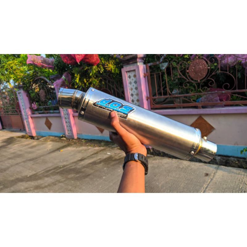 SLENSER KNALPOT DOS RACING MUFFLER 30 CM BULAT KLEMAN