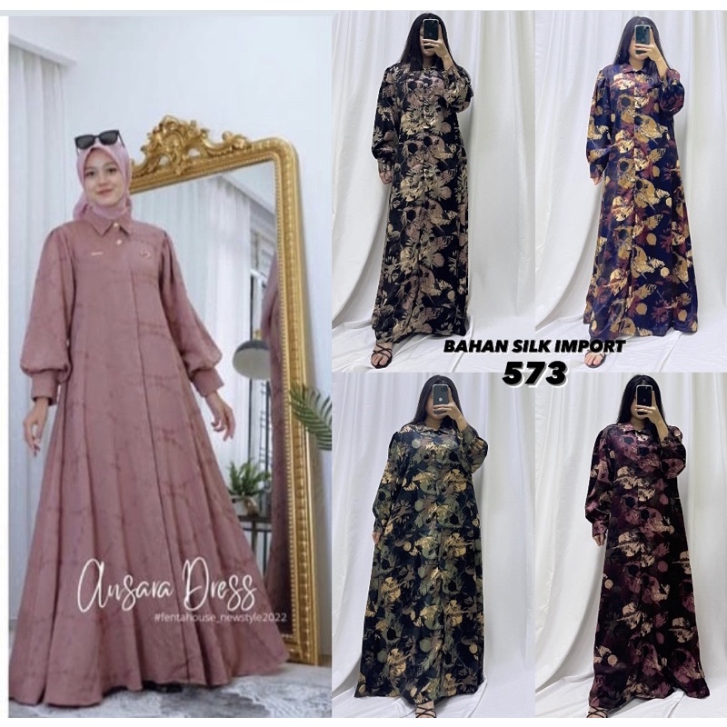 Gamis Corak Import Silk