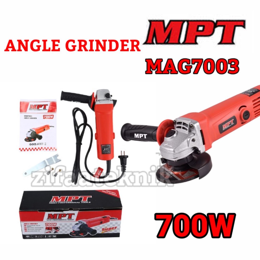 MESIN GERINDA TANGAN 4"inch/100mm MPT MAG7003 listrik 700w