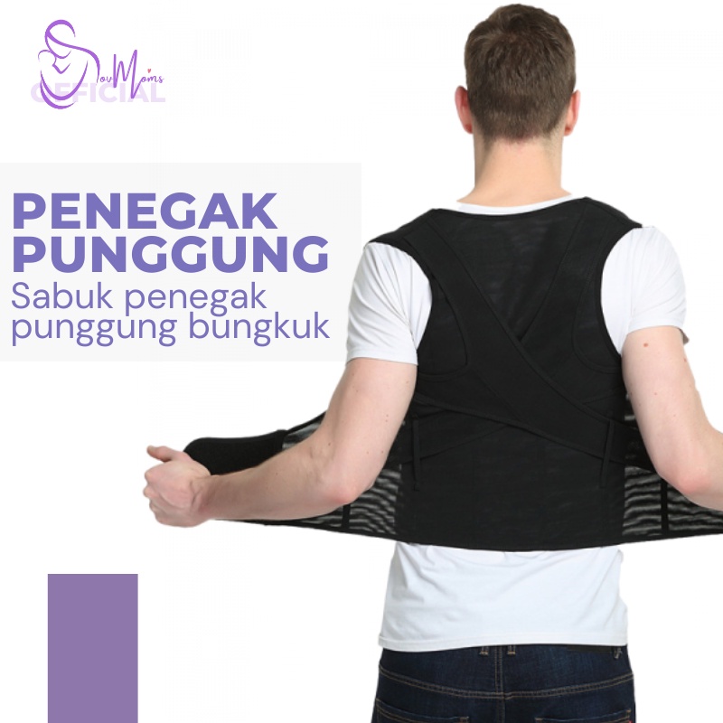 Korset Penyangga Punggung Bungkuk Sabuk Terapi Kesehatan Back Support Belt Babaka Perawatan Pelurus Penegak Tegak Penyangga Peyangga Penyanggah Penopang Penahan Postur Anti Punggung Bungkuk Pinggang Skloliosis Kifosis Pria Wanita Original Premium Ori