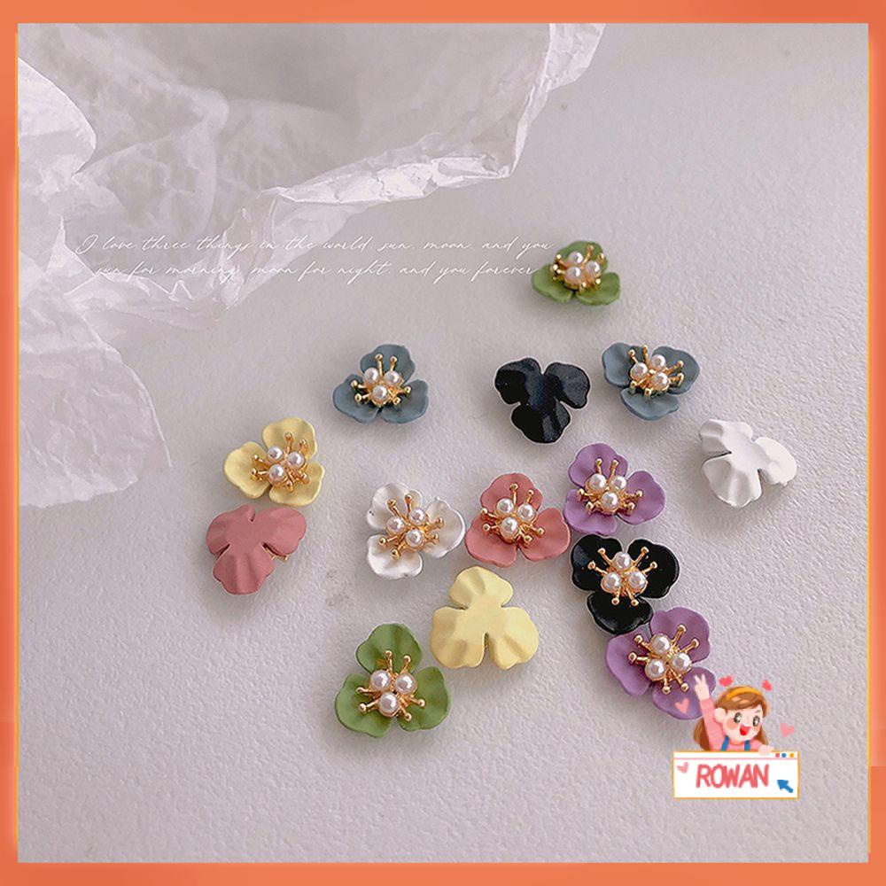 R-flower 10pcs Aksesoris Dekorasi Nail Art Desain Bunga Elegan Hias Manikur Aksesoris