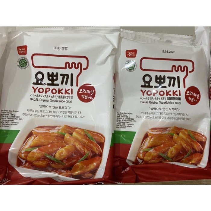 

NEW YOPOKKI Pouch Topokki Tteokbokki Tokpoki Topoki Instan Halal 280 gram - Original