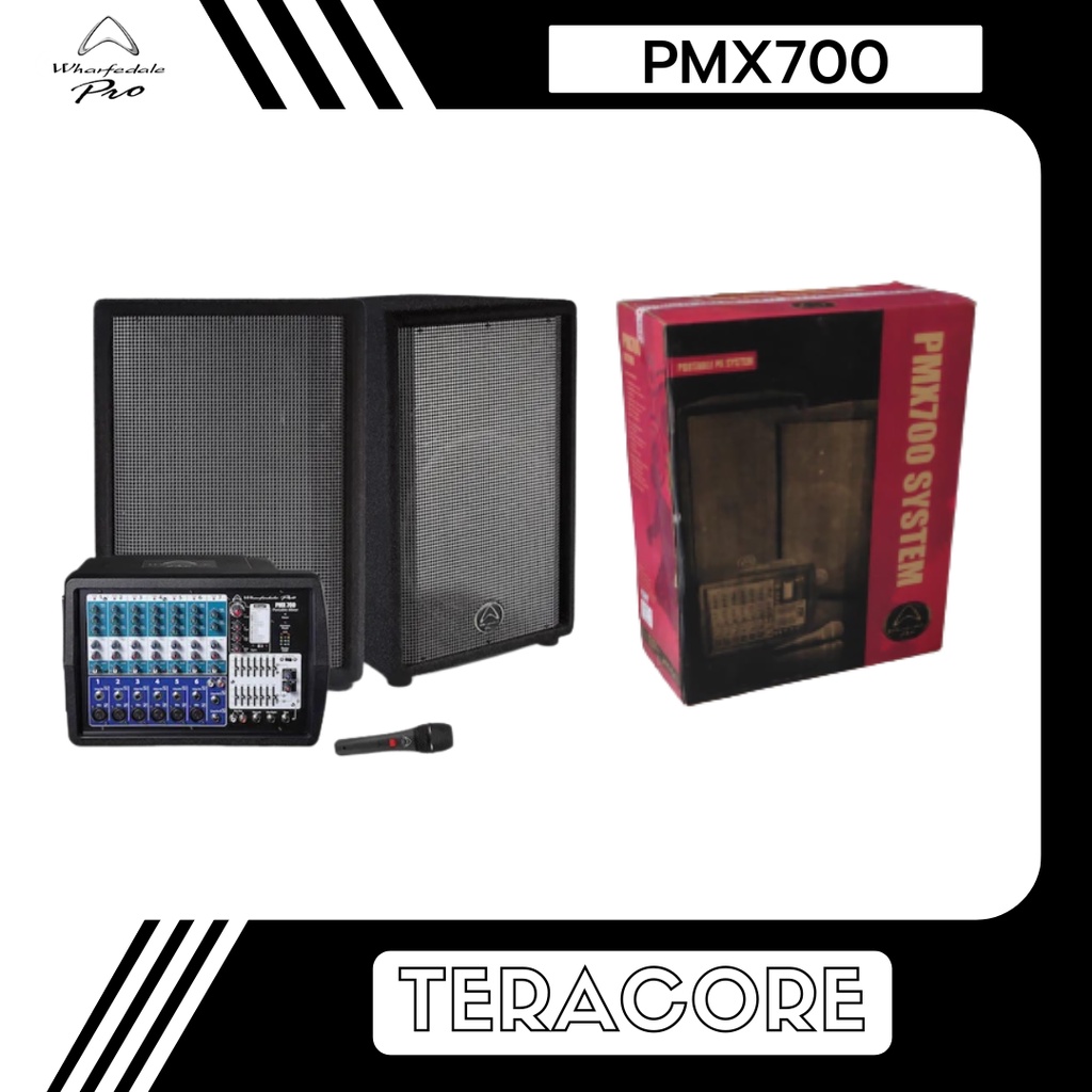 Wharfedale PMX700 System Set Sound Speaker 12 Inch Ampli Power Mixer Mic