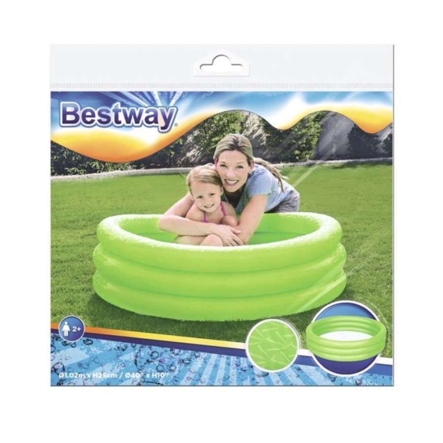 Bestway Play Pool 152 122 102 cm Paket Kolam Renang Anak Jumbo Bulat Polos 3 Ring Pompa Bola 51026 51025 51024