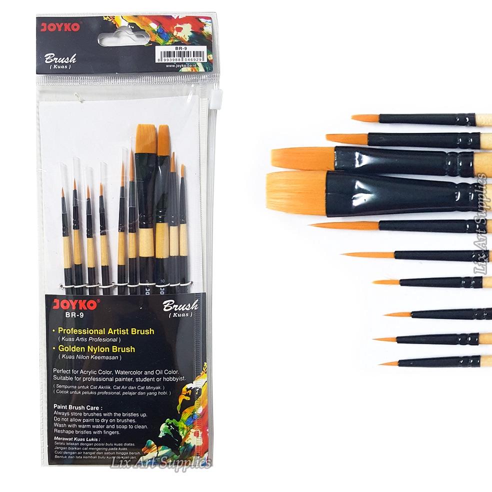 

BISA COD Joyko Brush Set 10 pcs (BR-9) / Kuas Lukis Joyko BR-9