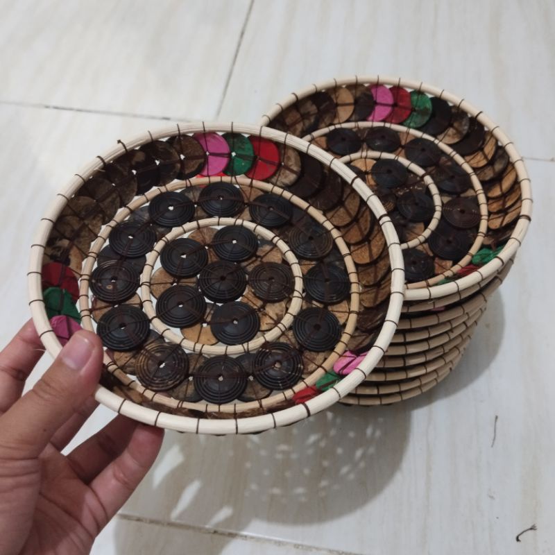 Bokor sodan penyacak batok kelapa polos warna