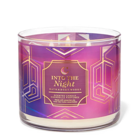 INTO THE NIGHT 3 WICK CANDLE BATH AND BODY WORKS