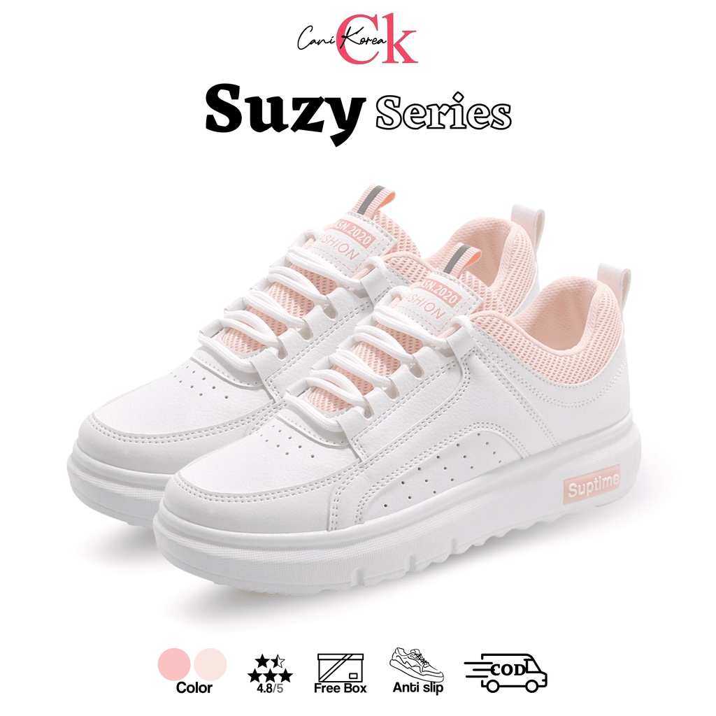 CaniKorea &quot;FREE BOX&quot; Suzy Sepatu Wanita Sneakers Bertali Kasual Fashion Shoes Import Premium Quality 9004