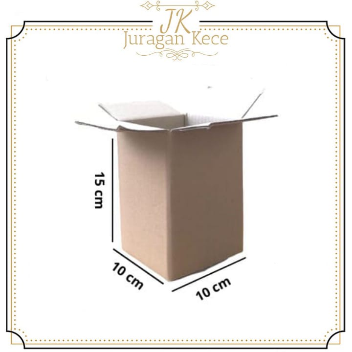 

Kardus Box Polos Packing Serbaguna Persegi Ukuran 10x10x15 cm