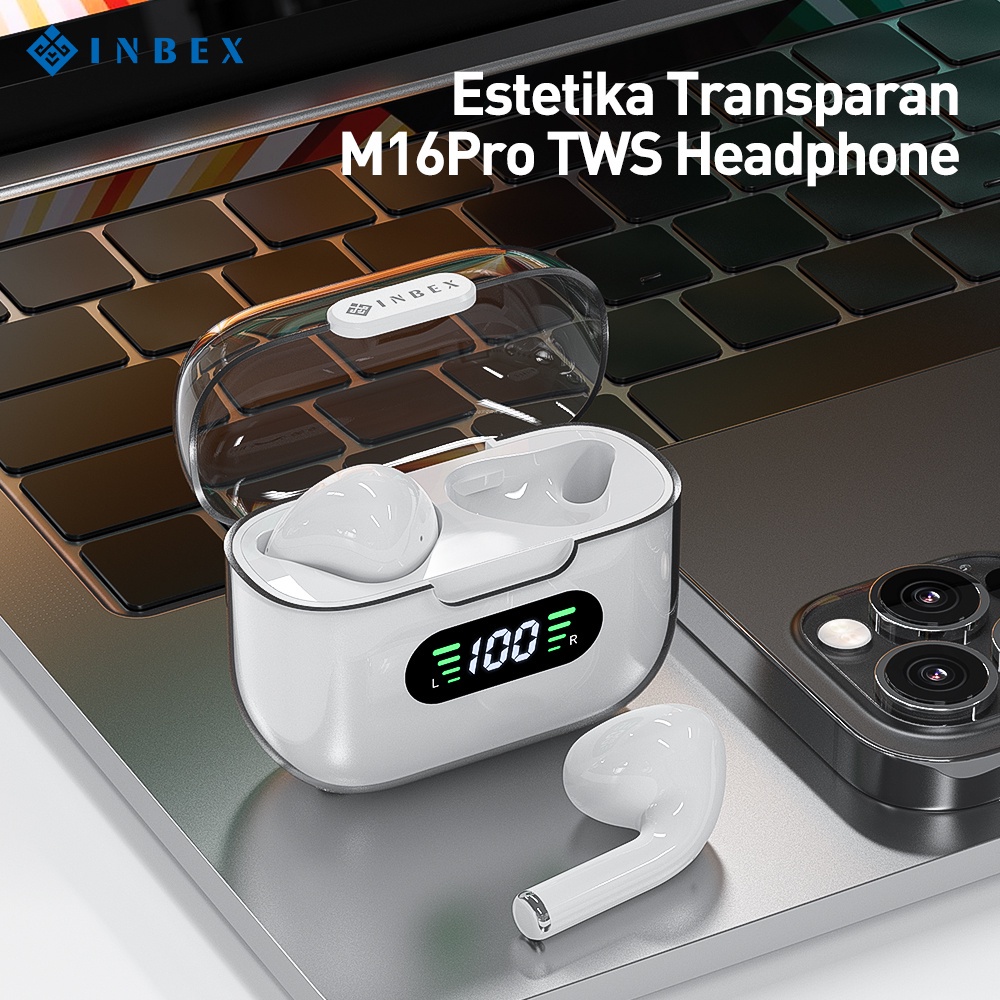 【READY】INBEX Headset Gaming TWS Bluetooth 5.2 Wireless Noise Cancelling Stereo LED Earphones No Dela