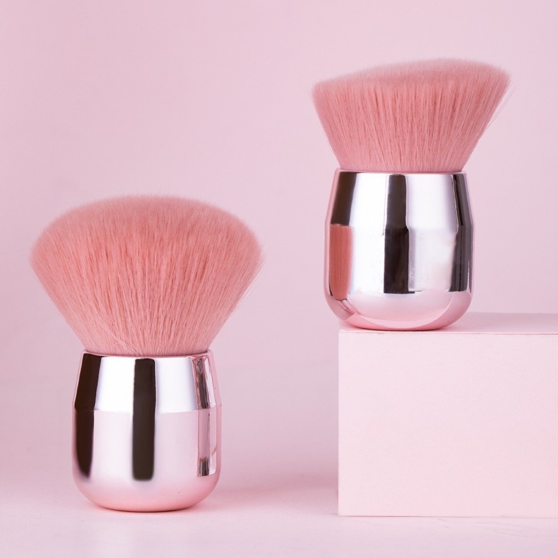 Loose Powder Brush Mushroom Head Makeup Brush Pink Single Powder Brush Set Makeup Powder Brush Soft Hair Girl Blush Brush