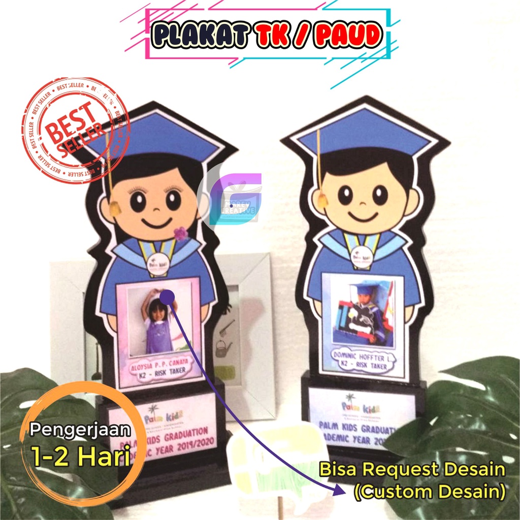 PLAKAT WISUDA PAUD, KB, TK, SD - PLAKAT CUSTOM, PLAKAT KAYU, PLAKAT AKRILIK CUSTOM