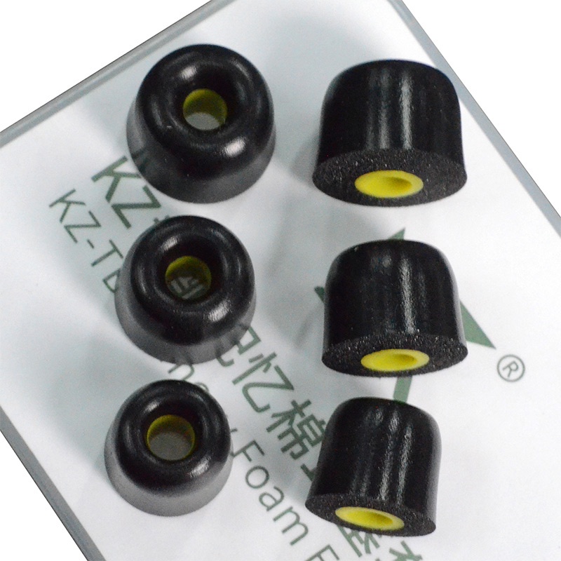 Kz T400 Eartips Memory Foam 3pasang (6pcs) Upgrade Tip Telinga Pengisolasi Kebisingan Untuk Earphone KZ