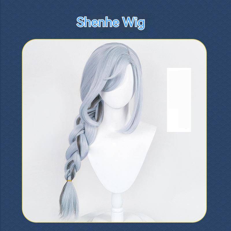 【Wetrose】Genshin Impact Shenhe Cos Baju Role Playing Clothes Women's Costume Cosplay Kostum Full Set Wanita, Shenhe Wig