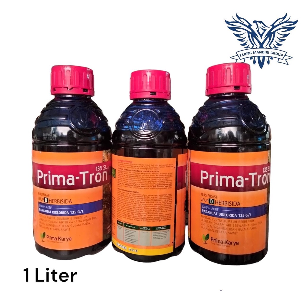 HERBISIDA PEMBASMI RUMPUT  PRIMATRON 135 SL 1 LITER Pengendali Gulma Dengan Cepat Bahan Aktif Parakuat Diklorida 135 g/l gramoxon 135 SL Prima Tron