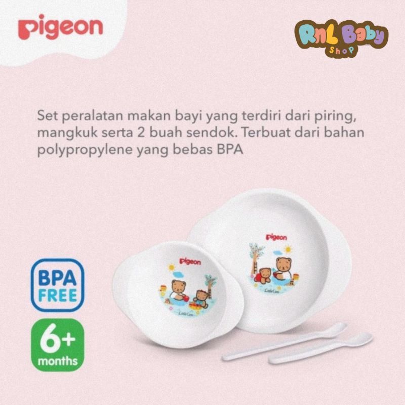 Pigeon Feeding Set Mini (6+ Bulan) - Set Peralatan Makan Bayi