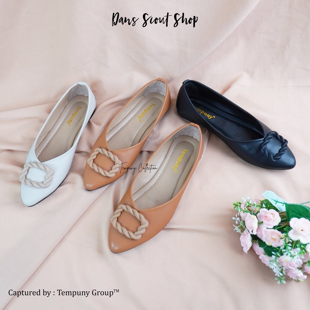 Sepatu Flatshoes Wanita Motif Elegan Flat Shoes FLT-06