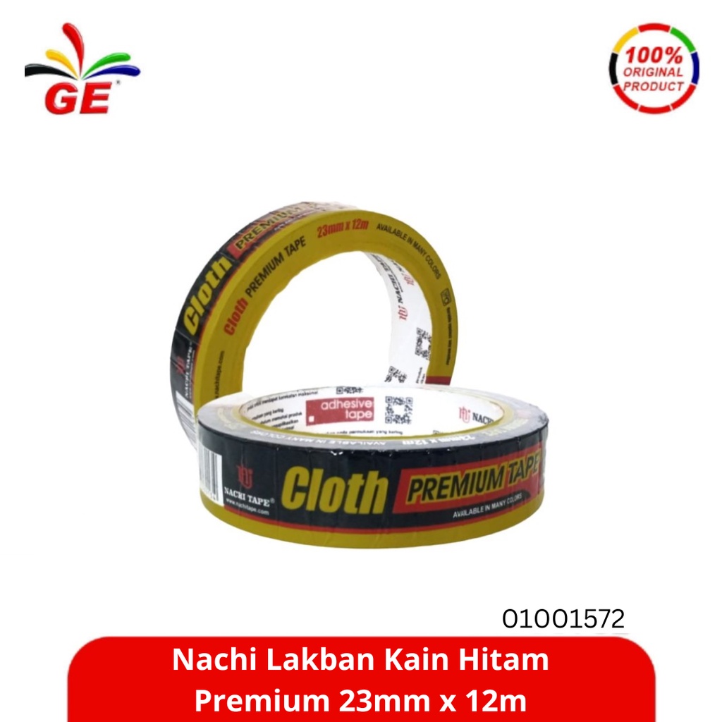 

NACHI - Lakban Kain Hitam Premium 23mm x 12m 01001572