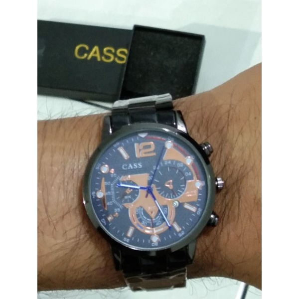 Jam Tangan Pria CASS Berbahan Baja / Fitur Cronograph aktif / Water Resistant