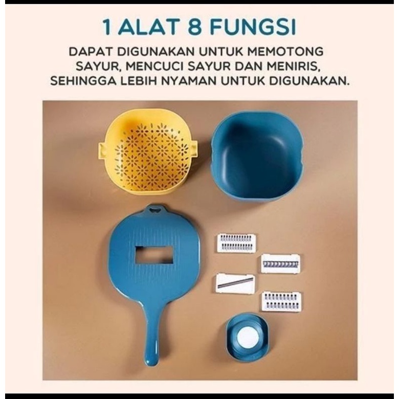 Alat Potong SAMONO SVC001 Multifungsi 8 In 1 Pengiris Slicer