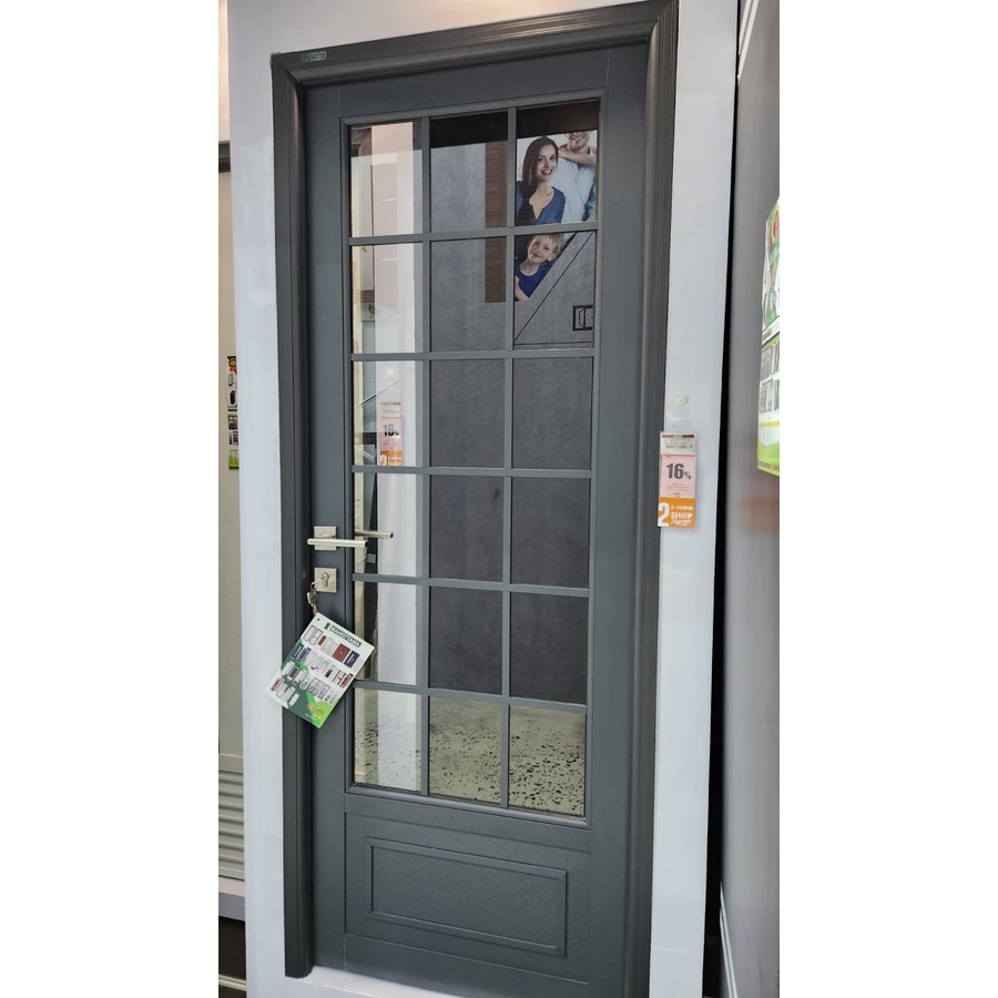 Pintu Rumah Alumunium Set Kusen 80 x 200 Modern Minimalis MAS30 Bisa Ukuran Custom