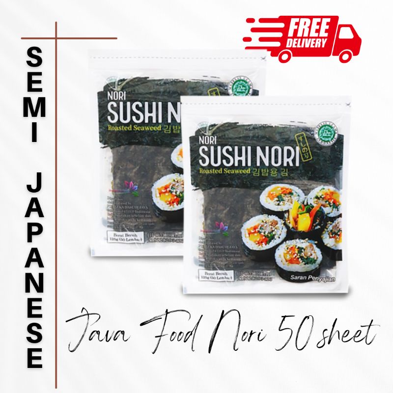 

Sushi Nori sheet 50 lembar halal | Java Food Sush Nori 50 lembar