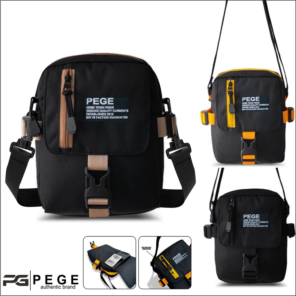 Tas Selempang Bahu Pria PEGE Jaxton Slingbag Casual Simpel  - PG 8946