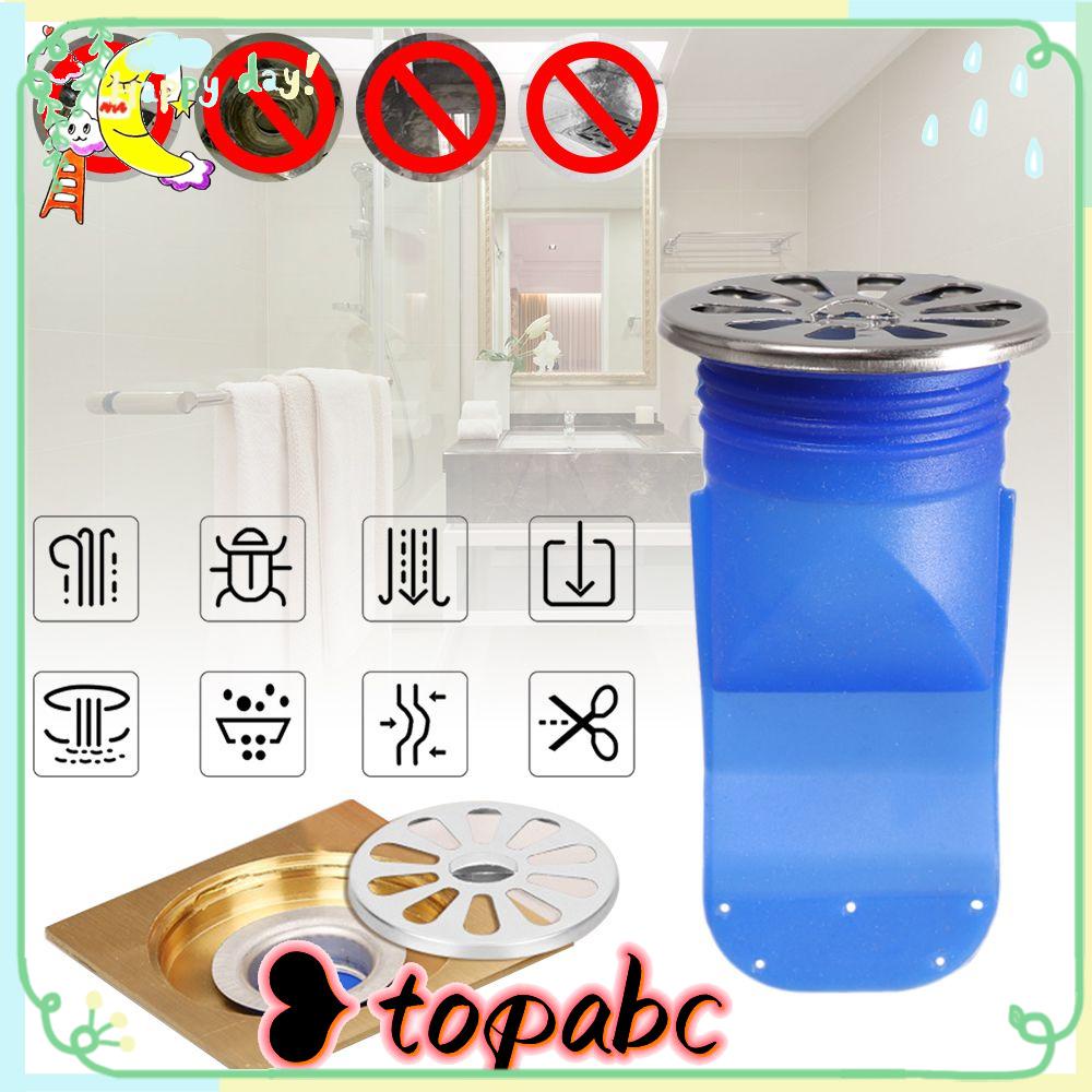 Top 1SET Drain Blue Stainless Steel Cover Saluran Air Satu Arah Valve Aksesoris Kamar Mandi Toilet Seal Tabung Deodoran Inti Silikon