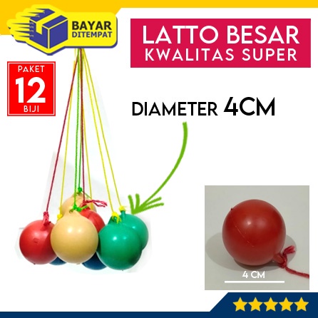 [Paket 12] Mainan Latto Lato BESAR JUMBO 4CM Etek Tek Tek Tok Tik Viral Jadul Kwalitas Super