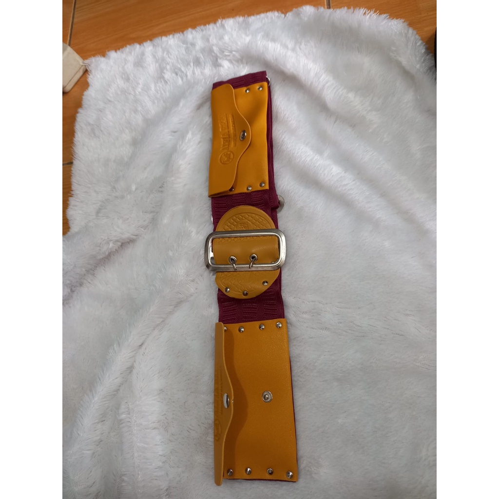 SABUK BETAWI MAROON MARUN I IKAT PINGGANG BETAWI I SABUK HAJI