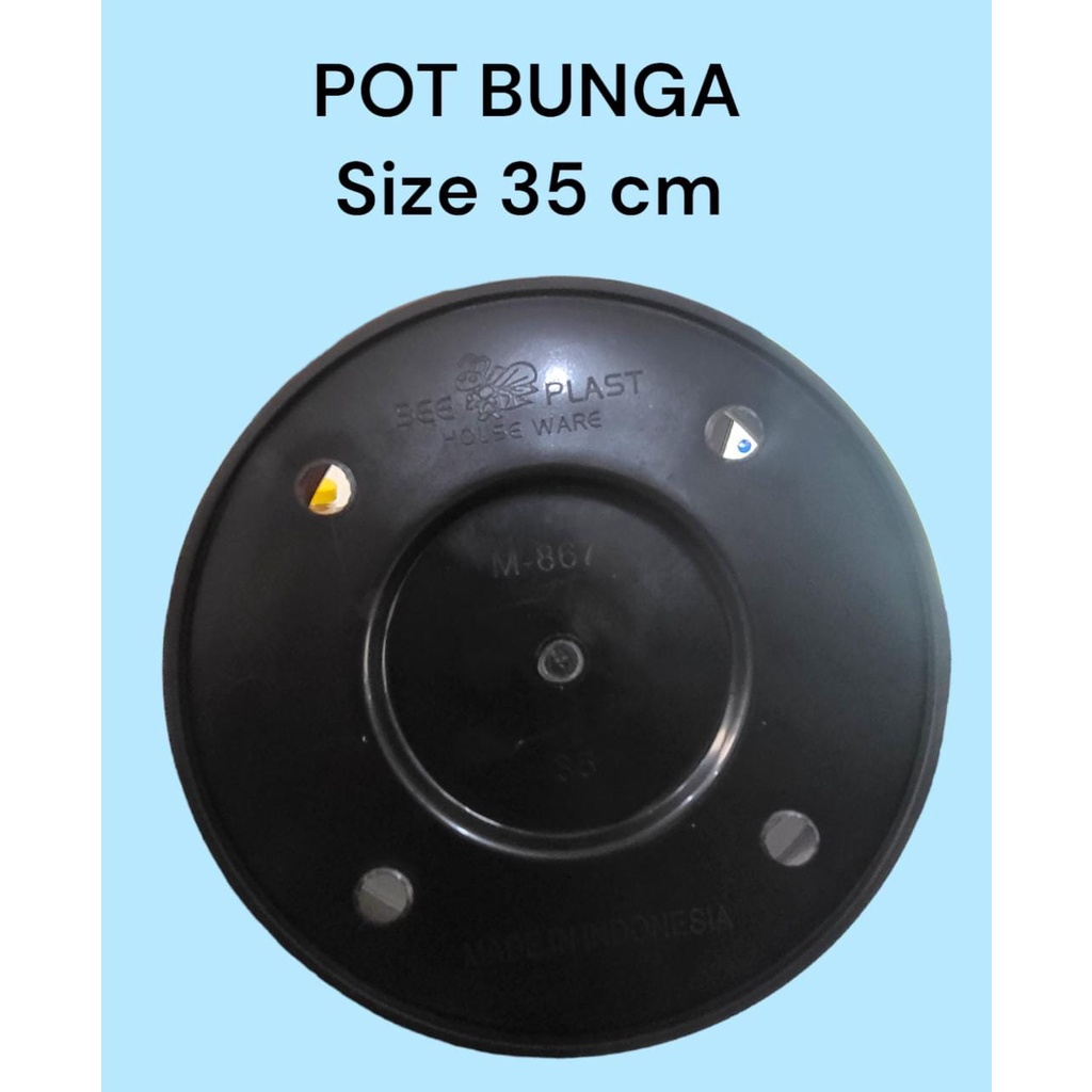 pot bunga tanaman mdn hitam 35 cm model tawon pot bunga murah tebal