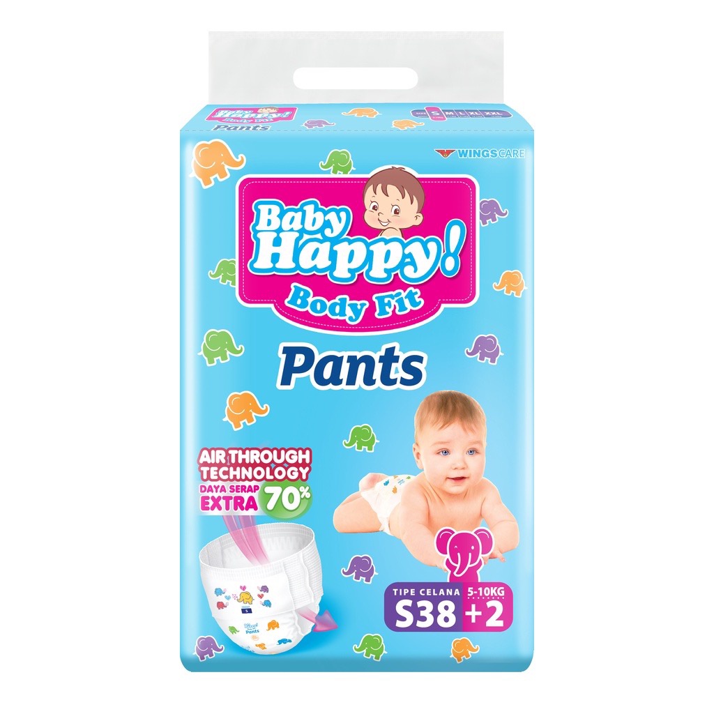 Baby Happy Baby happy popok celana happy nappy active pants pants S, M, L, XL, XXL Popok bayi