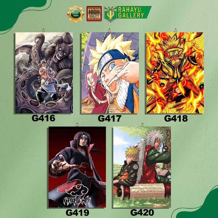HIASAN KAMAR WALL DECOR POSTER KAYU ANIME NARUTO GG416