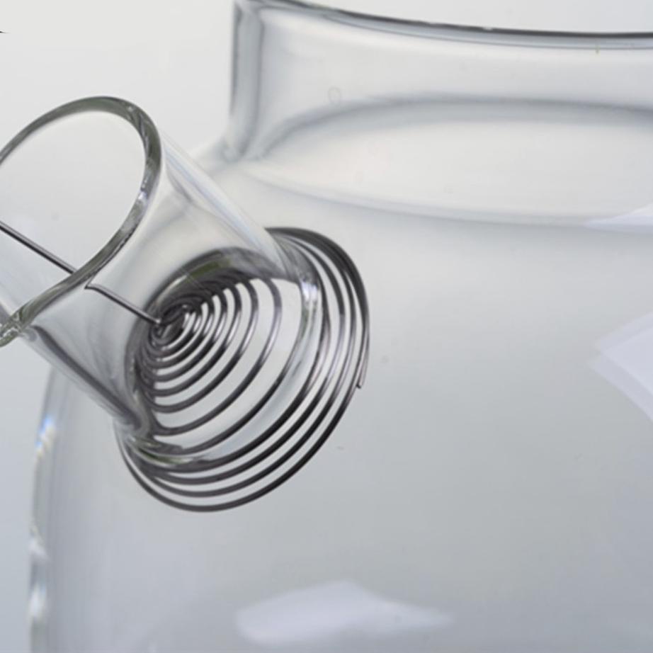 Stok Terbatas 【TEC】FUTON Teapot Teko Teh air panas kaca dengan tutup kayu anti panas High Borosilica