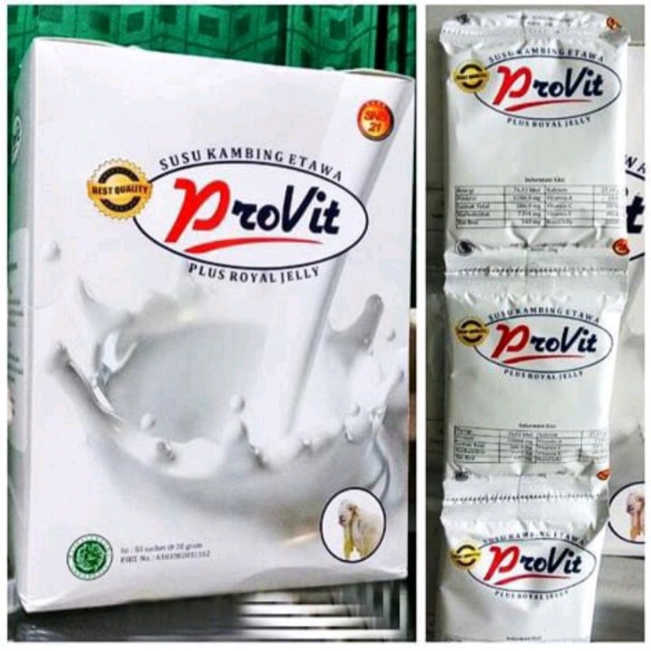 

Provit Susu Kambing Etawa Plus Royal Jelly Isi 50 Sachet 1000g