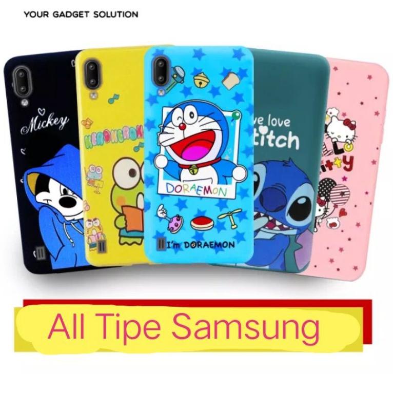 [J-A2A] ☛] Case Samsung A10 A10S A01 A01CORE A12 A02S Softcase Tpu Karakter Doraemon Stitch Mickey K